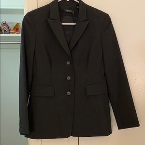 Tahari dark gray blazer like new - size 4 petite